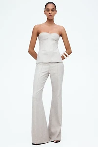 Flared Creased Pants