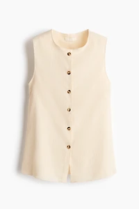 Crinkled Jersey Vest