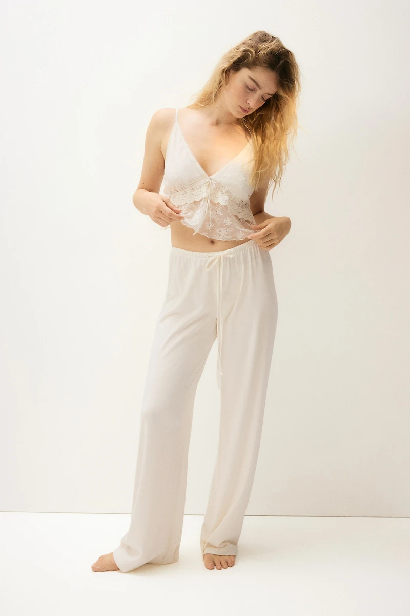 Viscose-Blend Pajama Pants
