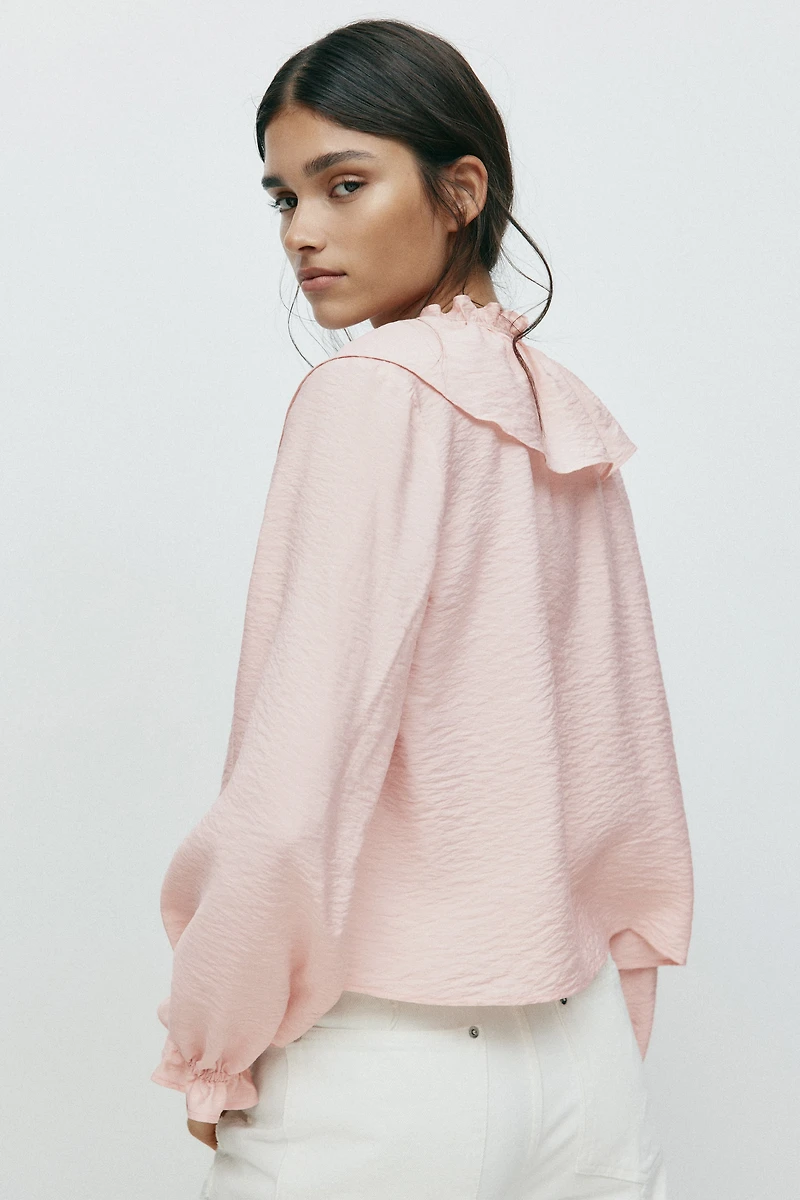 Ruffle-Trimmed Blouse