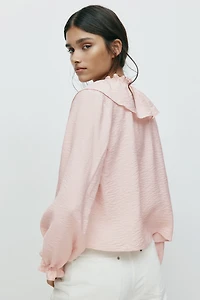 Ruffle-Trimmed Blouse
