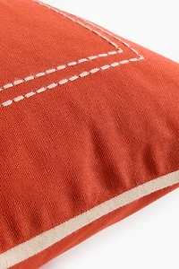Embroidered-Motif Cushion Cover