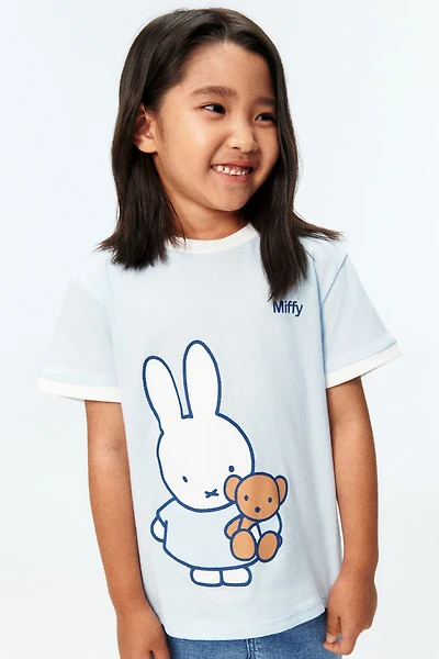 Cotton T-Shirt with Printed Motif