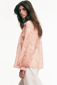 Oversized Lyocell Blouse