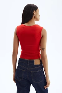 Gathered Sleeveless Top