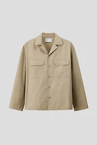 Chemise ample en coton avec col cubain