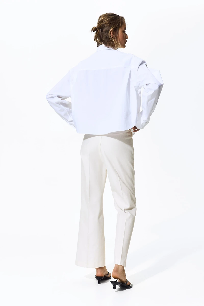 Pantalon coupe bottillon en toile de coton