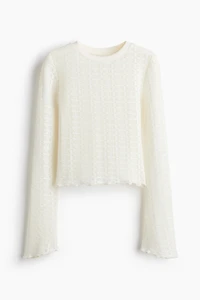 Haut en tricot façon dentelle