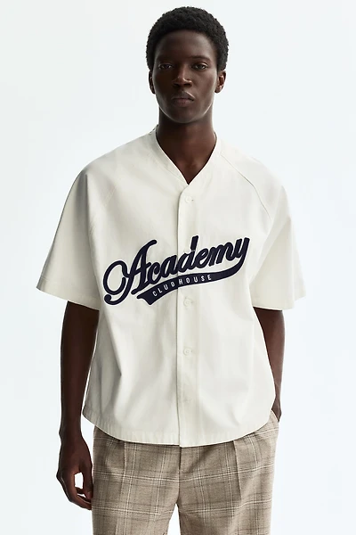 Chemise de baseball décontractée en coton