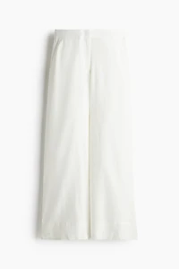 Pantalon large en lin mélangé