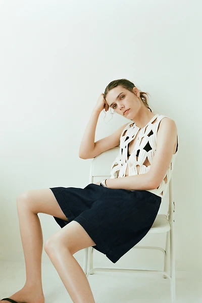 Denim Pull-On Shorts