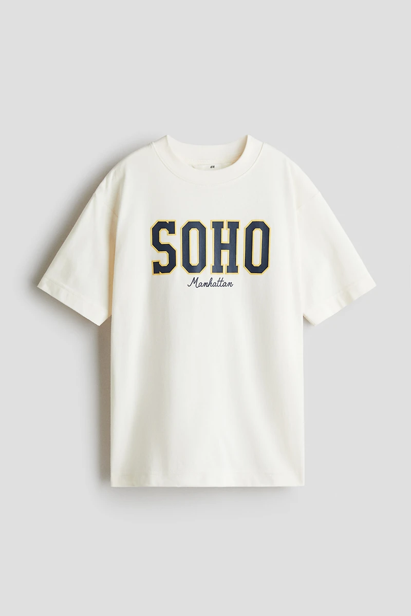 T-shirt en coton imprimé