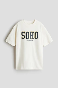 T-shirt en coton imprimé