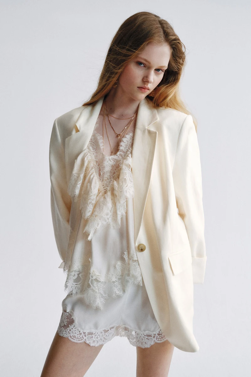 Veston en lin mélangé