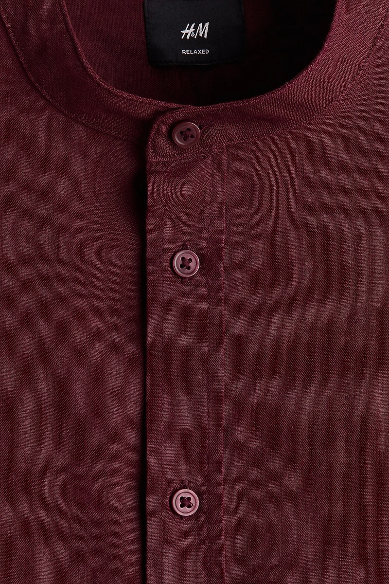 Relaxed-Fit Linen-Blend Shirt