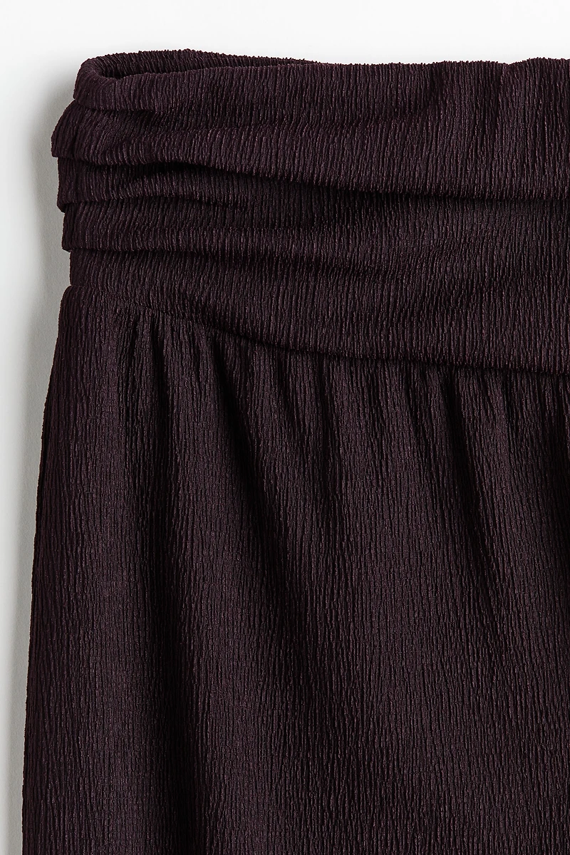 Wide-Leg Gathered-Waist Pants
