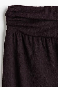 Wide-Leg Gathered-Waist Pants