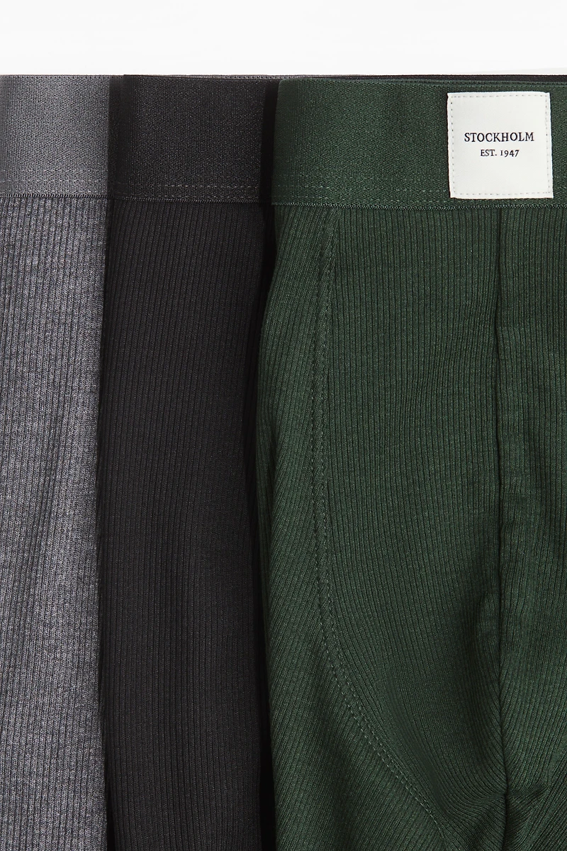 3-Pack Mid-Length Boxer Briefs with Lycra®