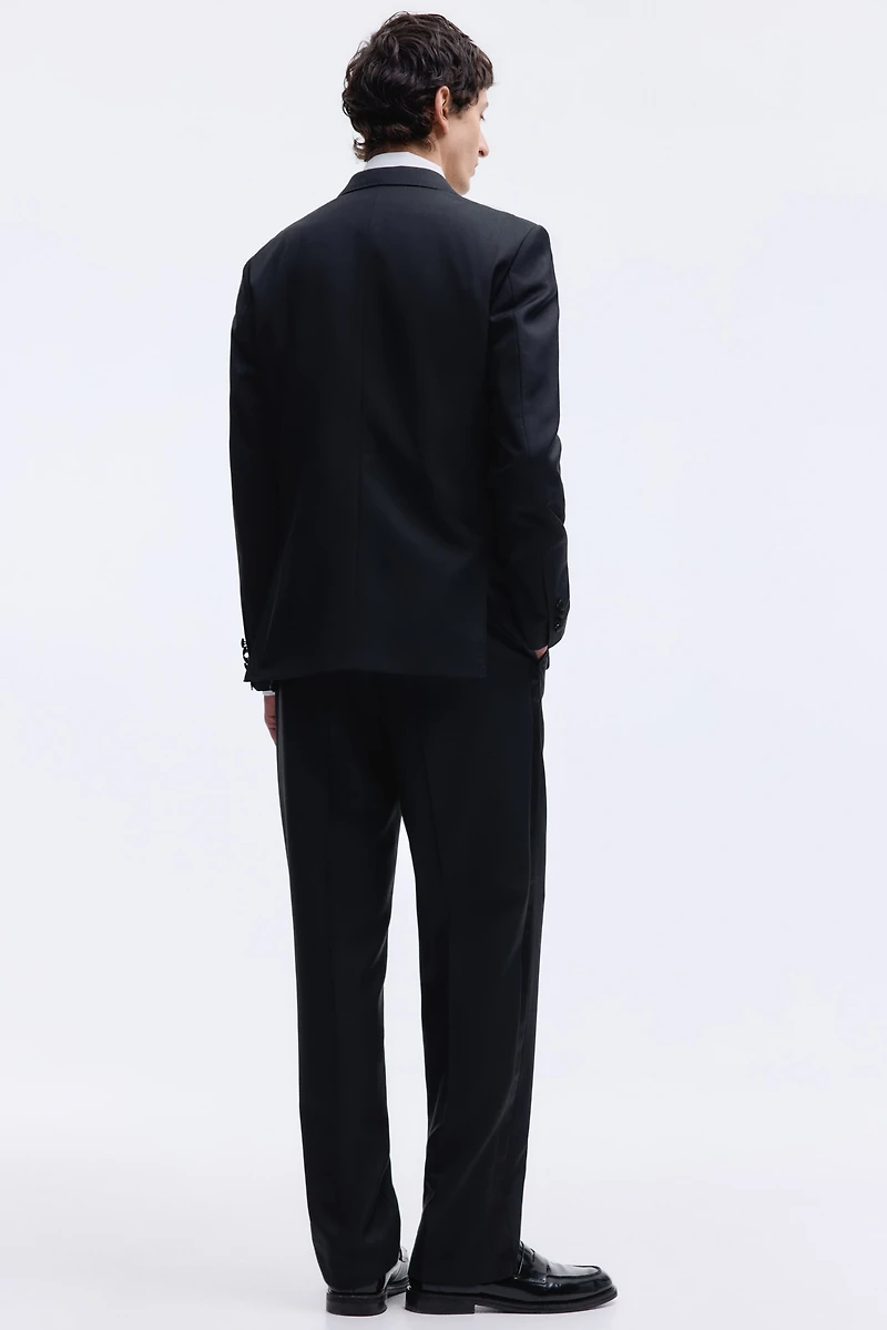 Regular-Fit Wool-Blend Tuxedo Pants
