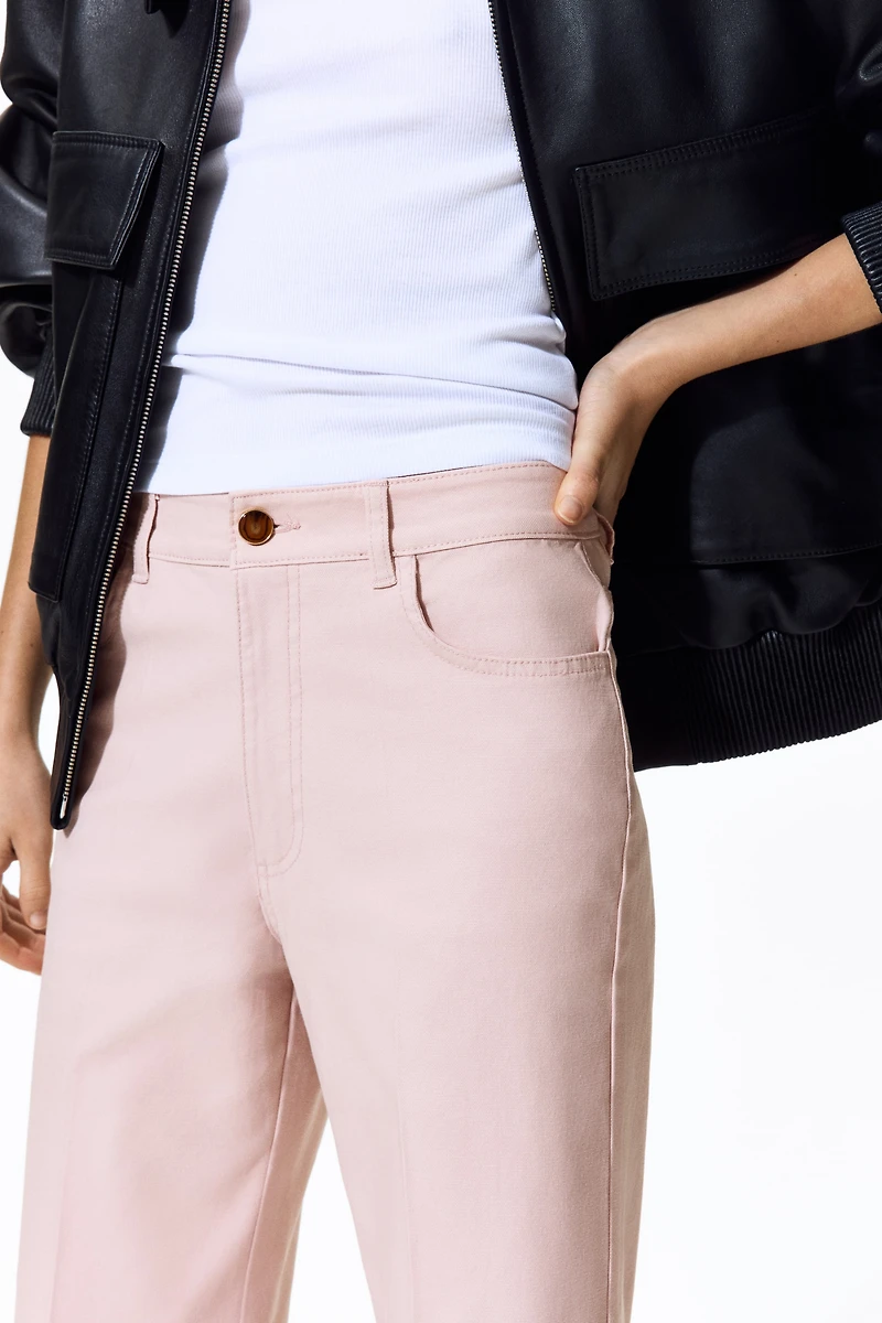 Bootcut Cotton Canvas Pants