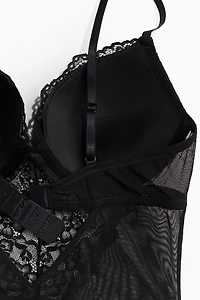 Maillot tanga pigeonnant en dentelle