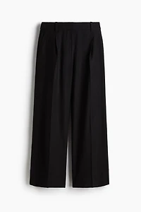 Wide-Leg Linen-Blend Pants