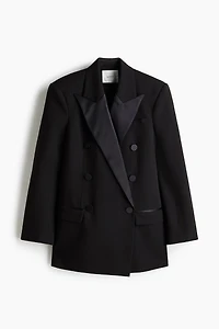 Double-Breasted Tuxedo Blazer