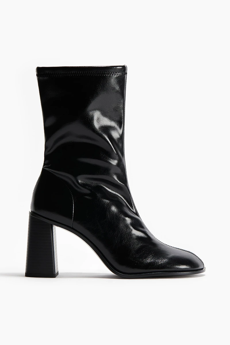 Block-Heeled Ankle Boots