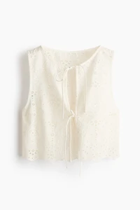 Broderie anglaise beach top