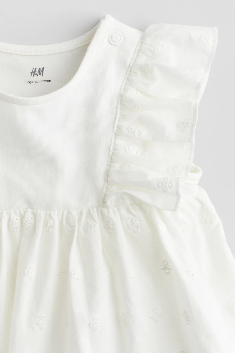 Ruffle-trimmed Bodysuit Dress