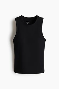 Cooling Slim-Fit Ribbed Shelf-Bra Tank Top