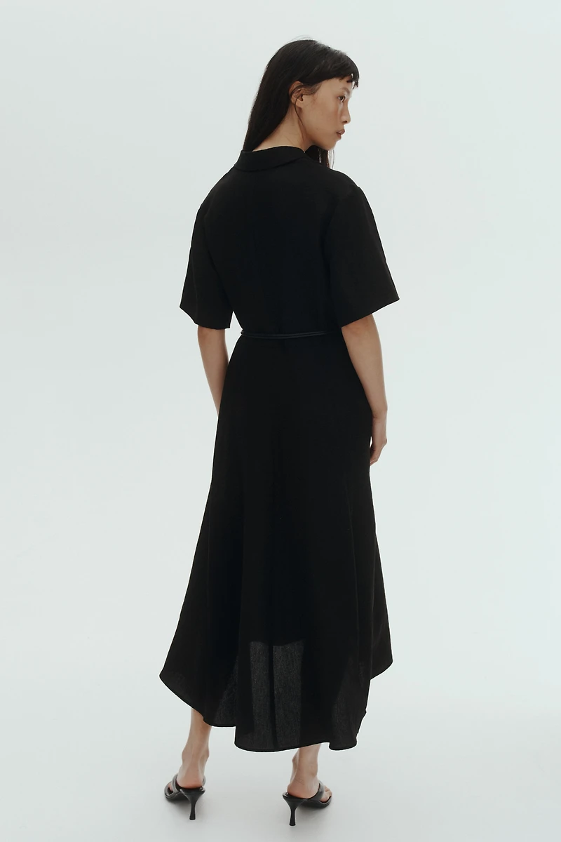 Tie-Belt Shirt Dress