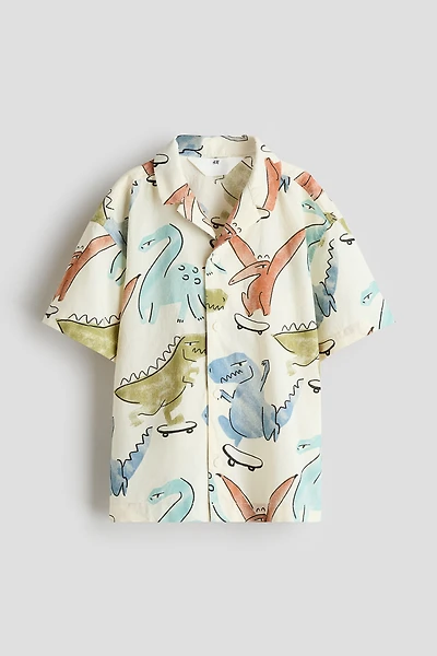 Chemise imprimée avec col cubain