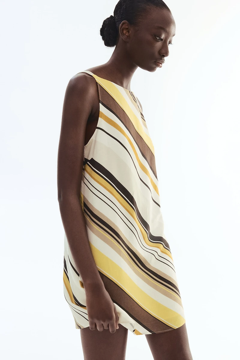 Sleeveless Linen-Blend Dress