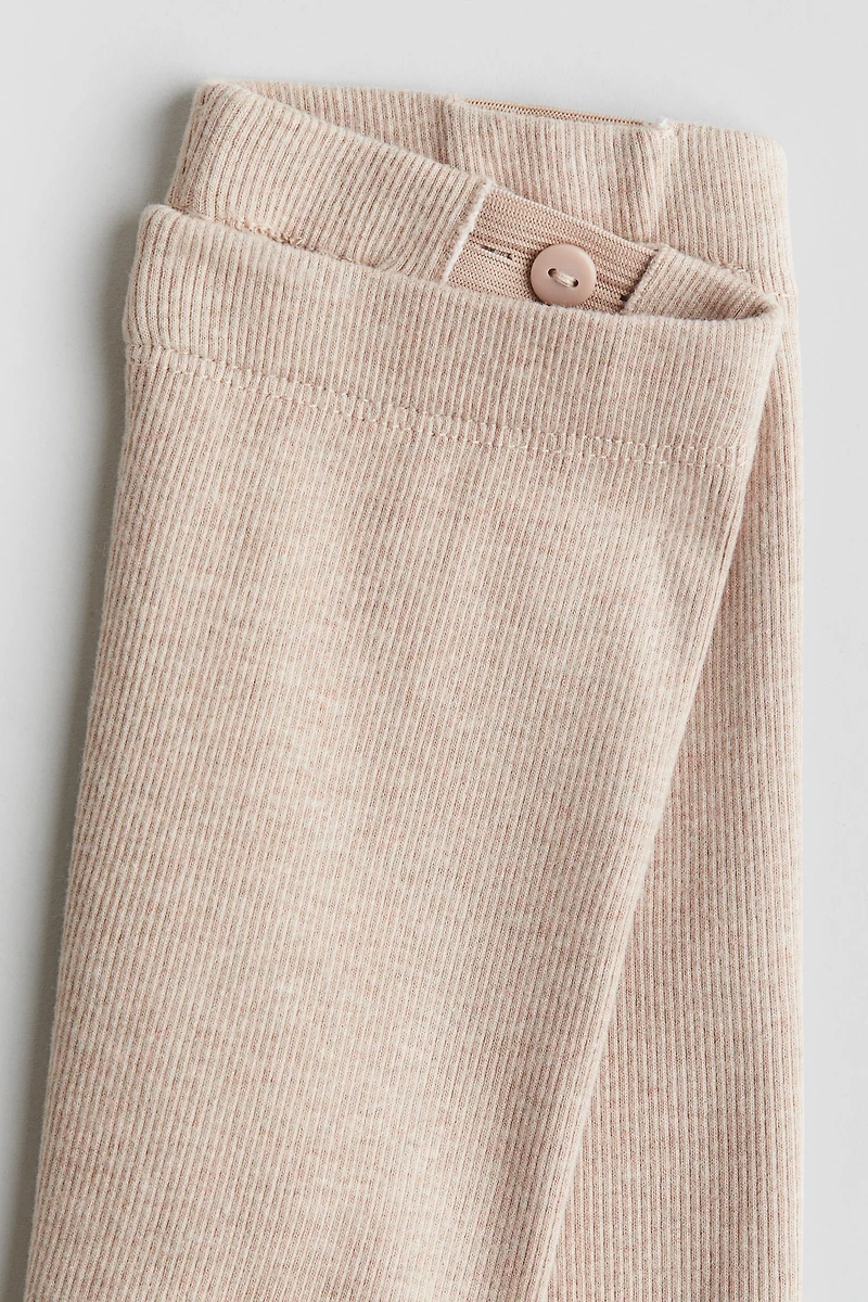 Legging en coton côtelé