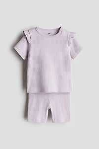 2-piece Ribbed Cotton Set