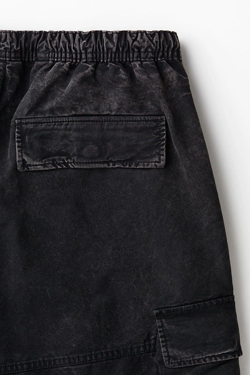 Loose-Fit Washed Cargo Pants