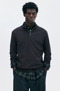 Regular-Fit Half-Zip Sweater