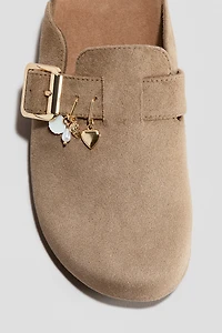 Charm-Detail Footbed Mules