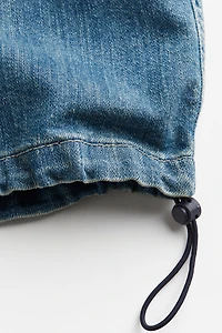 Denim Parachute Pants