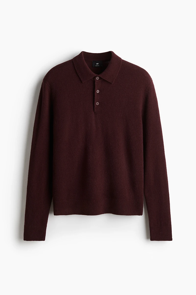 Regular-Fit Wool Polo Shirt
