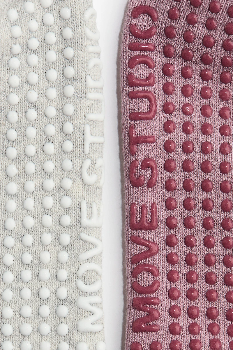 2-Pack Non-Slip Yoga Socks