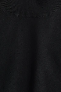 Fine-Knit Turtleneck Top
