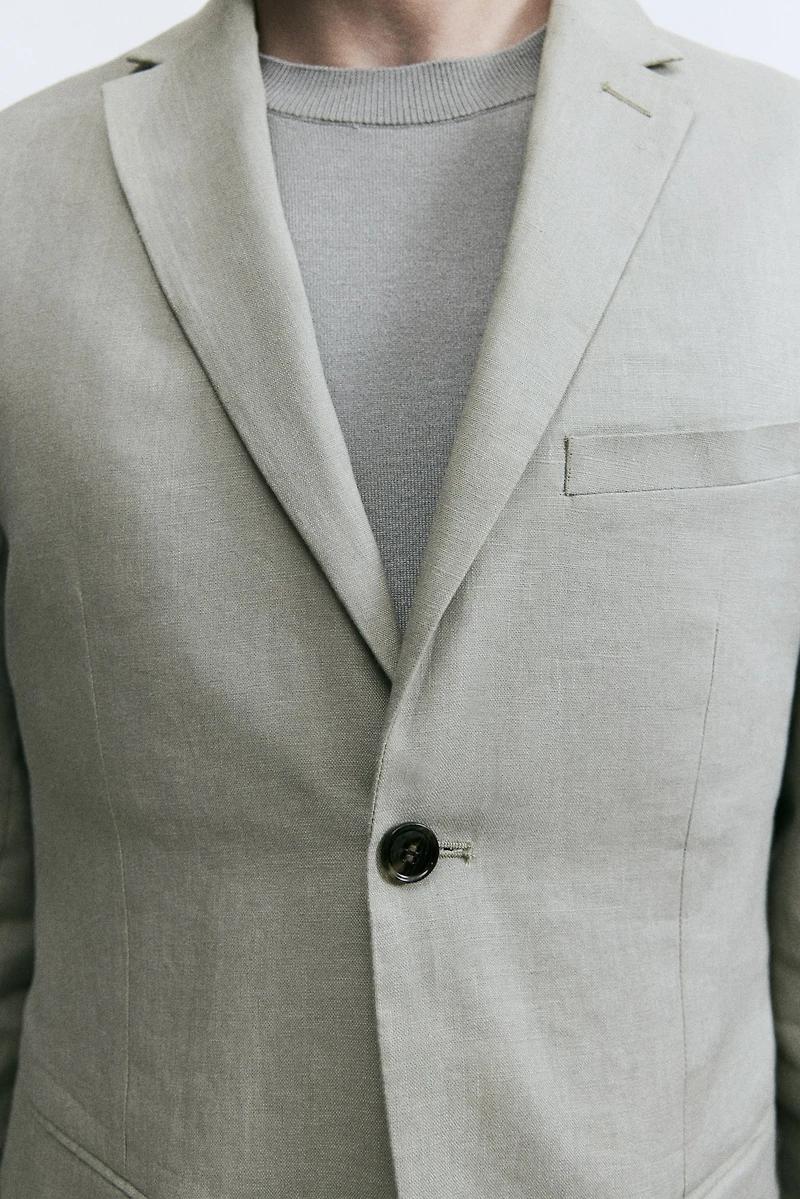 Slim-Fit Linen Jacket