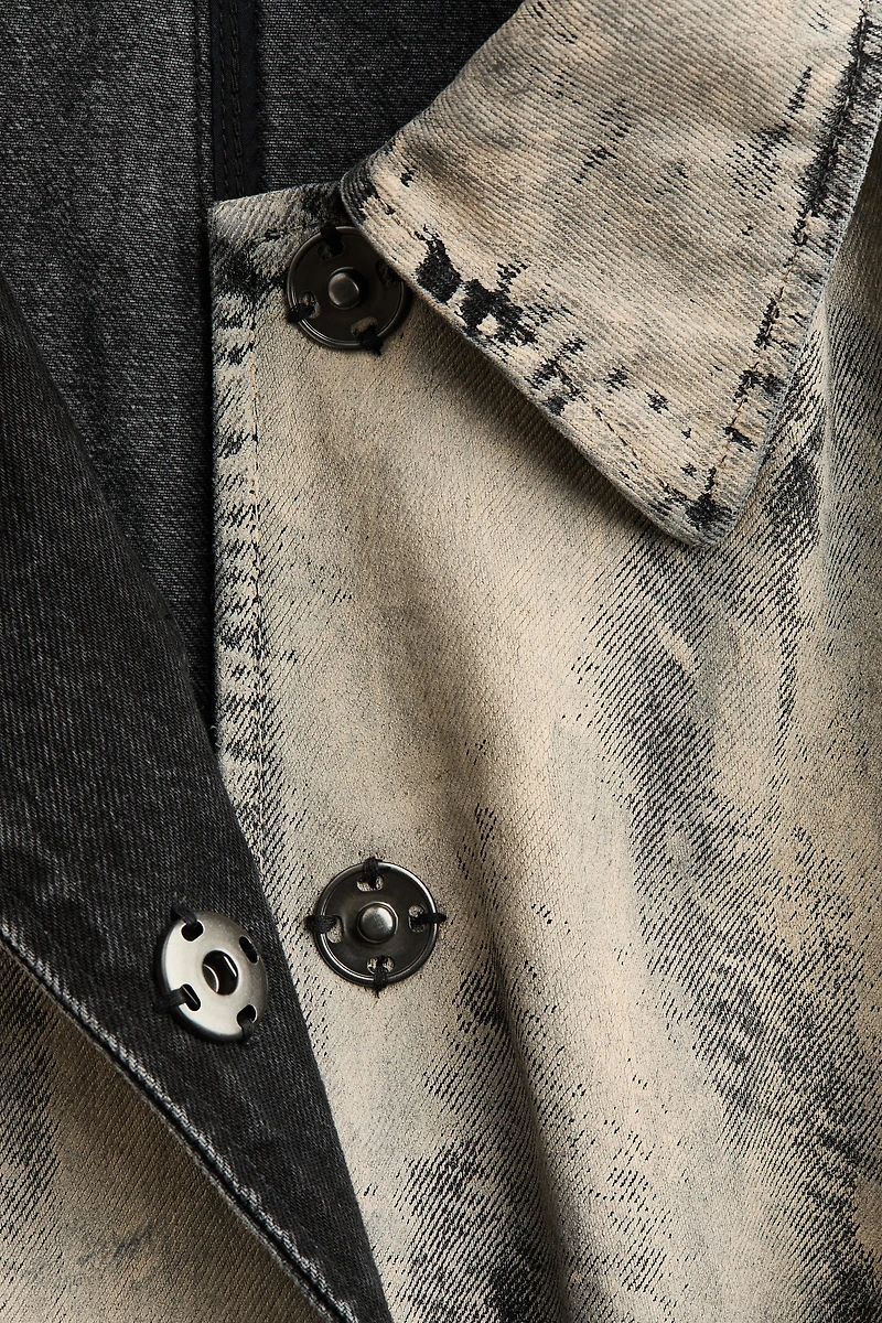 Painted-Look Denim Jacket