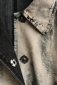 Painted-Look Denim Jacket