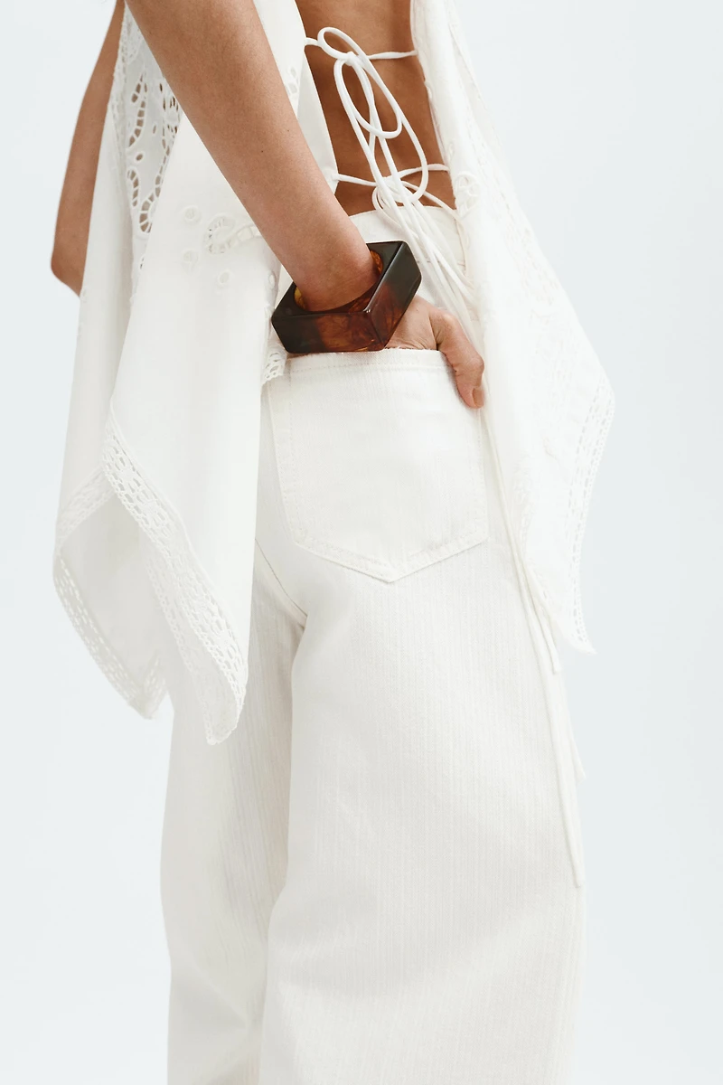 Barrel Leg Regular Waist Jeans