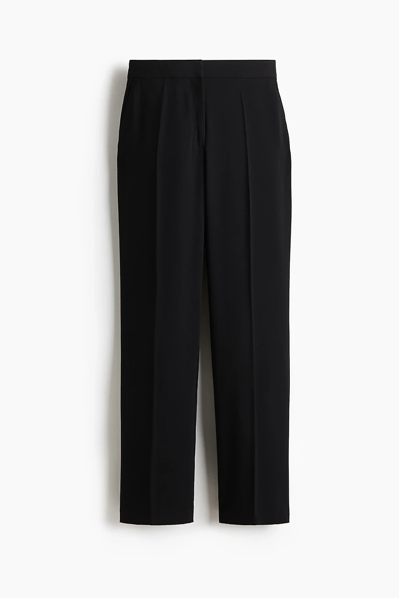 Straight-Leg Creased Pants