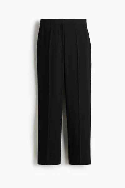 Straight-Leg Creased Pants