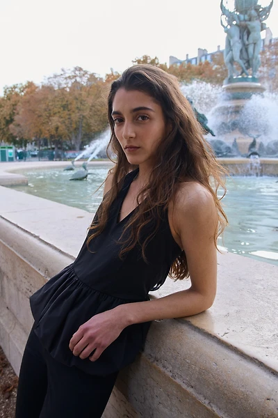 Peplum Halterneck Top